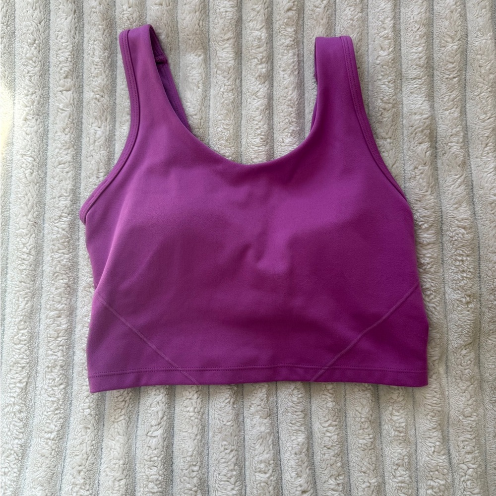 Women's Scoop-Neck Crop Tank Top in Magenta